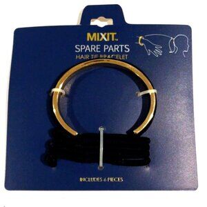 MIXIT Gold tone & Black Hair Tie Bracelet - 6 Pieces - Women's Accessories